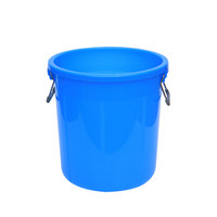 卡质 KAZHI 白色大号加厚塑料水桶带盖160L 食堂酒店垃圾桶圆桶 大容量储水桶发酵胶桶 送一个水勺