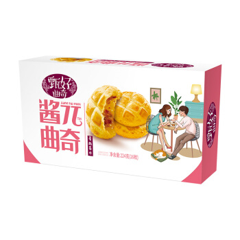 达利园 好吃点 甄好 酱π曲奇蔓越莓味224g 零食休闲饼干