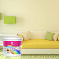 晟威儿童漆 内墙乳胶漆涂料 室内水性油漆 健康环保儿童房墙面漆 10kg 浅黄色