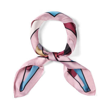 意大利袋鼠（L'ALPINA）丝巾女时尚优雅小方巾百搭气质装饰领巾发带691SJ1010拼色粉彩