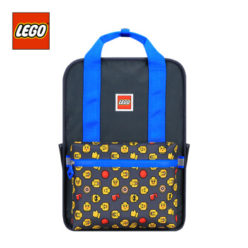 乐高补习作业包手提儿童书包双肩包8岁以上背包LEGO轻便成人亲子包大版男女蓝色 20128