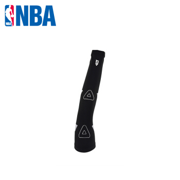 NBA AQ 加长护肘 运动护具跑步护臂 能量足球篮球臂套 单只装 AQ0020AA 黑色 M