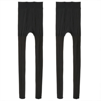 无印良品 無印良品 MUJI 孕妇 支撑型 长筒袜·2双装 黑色 M-L