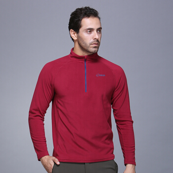 思凯乐（SCALER） 户外抓绒衣男女款摇粒绒舒适保暖套头抓绒衣F8152461 酒红色-男 XL