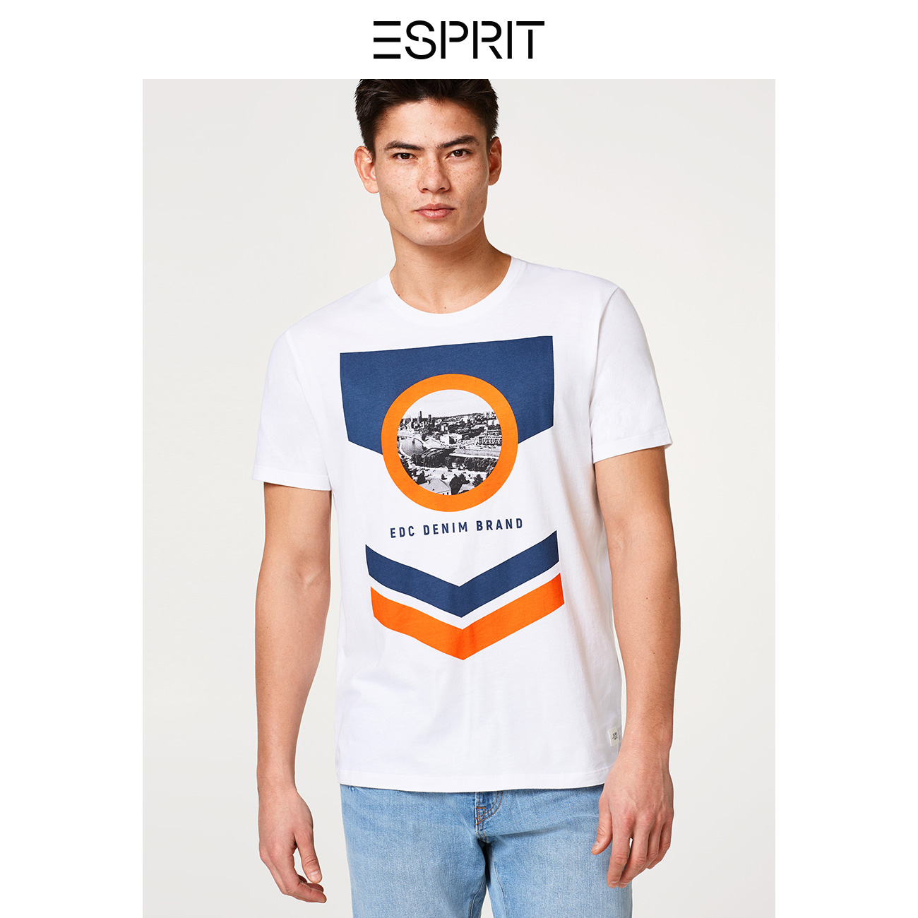 ESPRIT 埃斯普利特 EDC 038CC2K024 男士圆领T恤