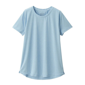 無印良品 MUJI 無印良品  女式 吸汗速干 短袖T恤 浅蓝色 M