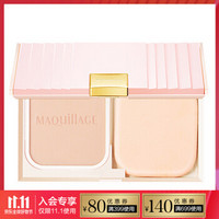 资生堂（Shiseido） 心机彩妆臻采透无瑕粉饼 （不含粉盒） 11g，色号PO00，柔粉色