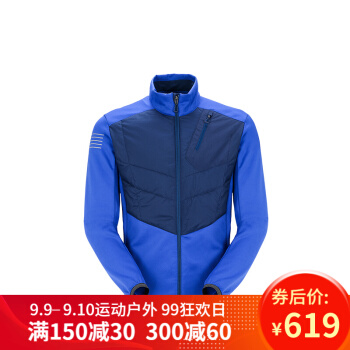 Salomon 萨洛蒙男款防风轻量透气户外运动棉服 PULSE WARM JKT M 冲浪蓝397013 L