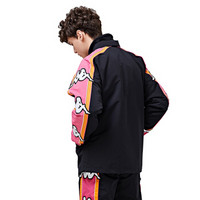 KAPPA卡帕 BANDA串标男夹克运动外套梭织开衫|K0912JJ50M 黑色-990 L