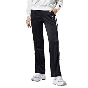 Kappa卡帕串标女款运动裤长裤休闲裤卫裤 2019新款|K0962AK70 黑色-990 L