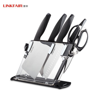 凌丰（LINKFAIR）不锈钢刀具套装 厨房套刀家用切菜全套菜板菜刀组合 五件套 LFDJ-FR6P