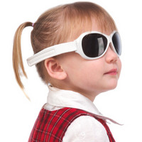 澳洲BanZ婴幼儿儿童防晒防紫外线太阳镜蛤蟆镜系列 极地白 款 2-5岁