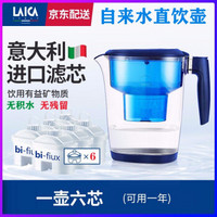 莱卡（LAICA）直饮壶原装进口8周长效EP1117净水壶净水器净饮一体机碧然德brita 通用滤芯 一壶六芯