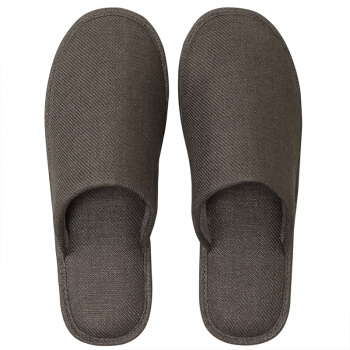 MUJI 麻斜纹织 厚底拖鞋 深灰色 L 260mm（2.0）