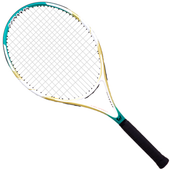 WITESS维特斯 碳素复合网球拍 男女初学网球拍（已穿线）训练用球拍 清纯黄绿单支网球拍W-5065