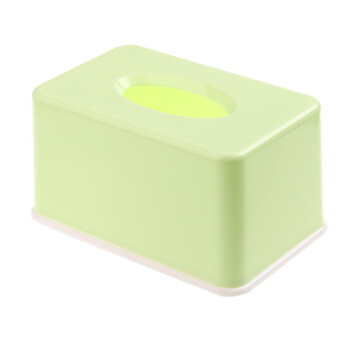莱朗 家用纸巾盒 客厅塑料彩色抽纸盒办公室创意长方形纸抽盒 绿色