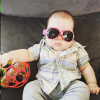 澳洲BanZ儿童男女宝宝潮墨镜超轻个性防紫外线太阳眼镜 儿童防晒眼镜 蛤蟆镜迷彩粉,0-2岁 0-14岁