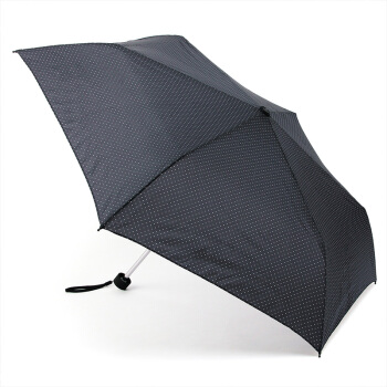 MUJI 晴雨两用聚酯纤维 轻量压缩折叠伞 藏青色水点 UMB50cm