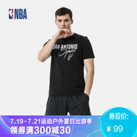 NBA 马刺队伦纳德 球员系列 印花运动短袖T恤 男 XL