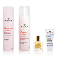 欧树（Nuxe） 玫瑰舒缓洁颜卸妆水 200ml+舒柔洁面泡沫150ml套装