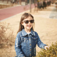 澳洲BanZ男女儿童防晒宝丽来偏光太阳镜撞色系列  防强光防眩光 咖啡棕款 4-14岁