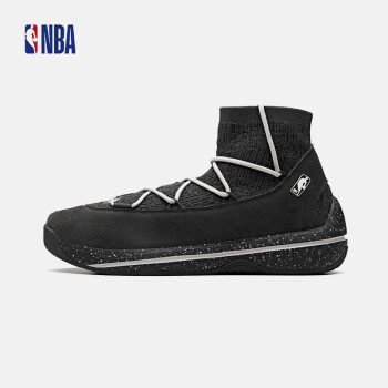 NBA时晓曦系列 凯尔特人队 新款减震防滑高帮男鞋战靴篮球鞋 碳灰黑 8.5