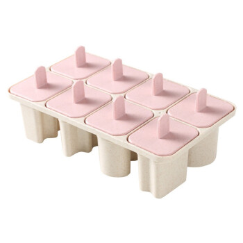 莱朗 夏日新款8支组小麦秸秆冰模 创意DIY字母冰棍雪糕模具冻冰棒模具 粉色