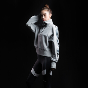 MSGD卫衣女子高领春季蝙蝠袖套头衫 SNOWLAND 雪域迷彩 L