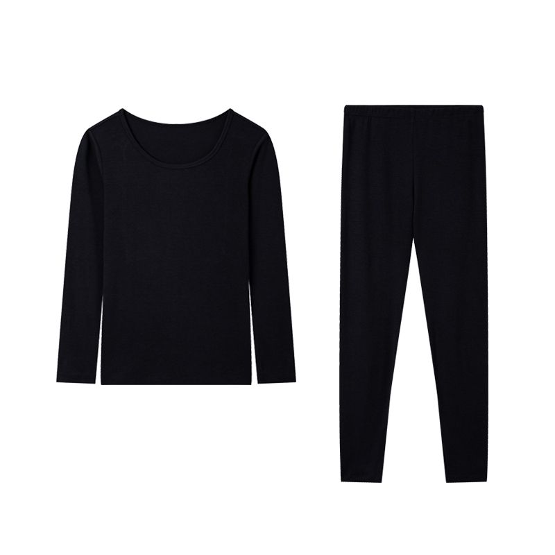 MAXWIN 马威 女式圆领柔暖内衣套装