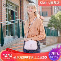Kipling女款帆布轻便斜挎单肩手提新款时尚休闲背提包|DIEP 金属玫瑰浅粉