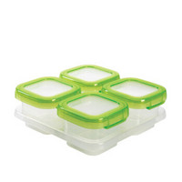 OXO奥秀 婴儿零食宝宝辅食盒冷藏密封加热 母婴用品食品冷冻储存盒 120ml*4个 绿色 120ml*4个