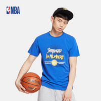 NBA 勇士队 篮球运动 休闲短袖T恤 男款 图片色 L