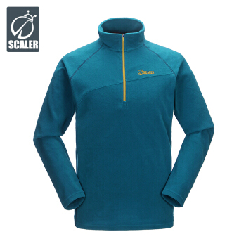 思凯乐（SCALER） 户外抓绒衣男女款摇粒绒舒适保暖套头抓绒衣F8152461 海蓝色-男 S