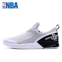 NBA球鞋 网面透气一脚蹬场地球鞋篮球鞋鞋子男N1721119 白/黑-2 44.5