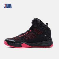 NBA高帮织物透气运动篮球鞋鞋子 男 N1721103-1 黑色/红丝 40.5