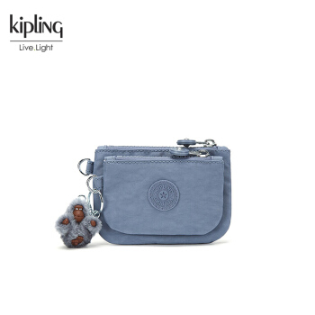 Kipling凯浦林18年新款布包女包迷你零钱包K19010 丹宁蓝