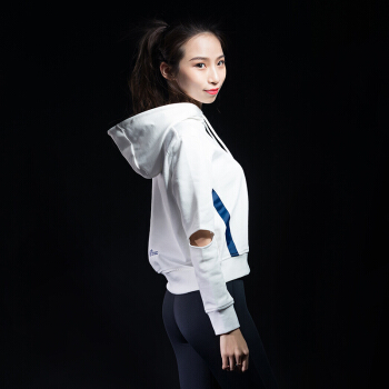 MSGD 运动卫衣 女子春季健身白色套头衫 寂静白 S(现货开售)