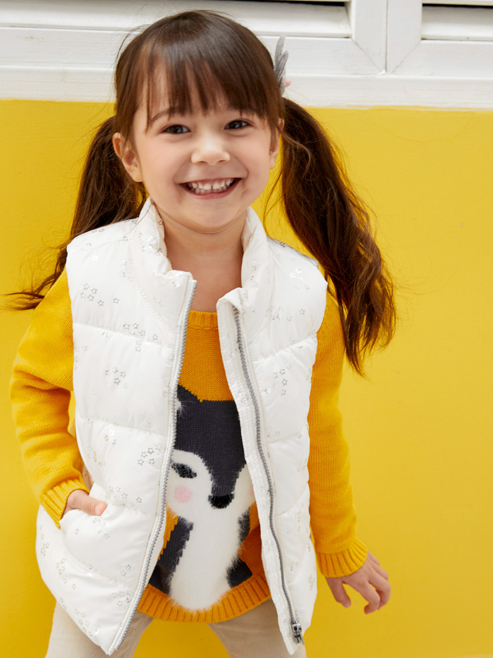 OLD NAVY 女婴童印花拉链马甲