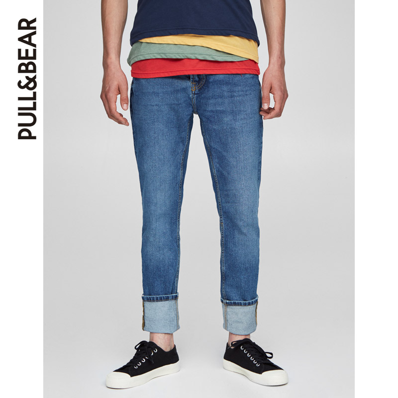 PULL&BEAR 09685514 男士修身牛仔裤