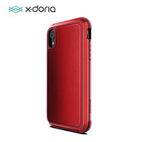 X-doria 苹果XR手机壳iPhone XR保护套 商务碳纤维金属边框防摔手机保护壳 刀锋火焰红