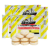 FISHERMAN'S FRIEND 英国进口 渔夫之宝 润喉糖 柠檬味糖果 25g*4袋（自封袋装）