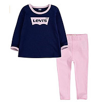 Levi's 李维斯 小女孩长袖上衣+Leggings 套装