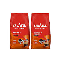 味道學院Lavazza拉瓦薩經典意式濃縮金牌咖啡豆現磨香醇咖啡1kg*2 *2件