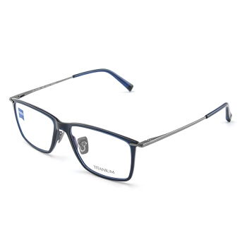 蔡司（ZEISS）纯钛男女全框眼镜架配镜近视光学镜架ZS-75007-F550 蓝色