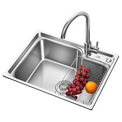 箭牌不锈钢水槽单槽水池家用淘菜洗碗池台下洗菜盆大单盆厨房水盆