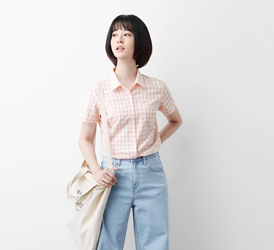 lativ 诚衣 46723 女士格子衬衣