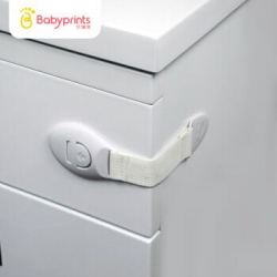 babyprints童安全锁扣婴儿抽屉锁冰箱锁宝宝防护锁柜门锁布袋锁10个装
