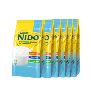 NestléNestle 雀巢 荷兰进口 Nido脱脂 高钙乳粉 成人奶粉400g （6件装）