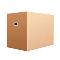 QDZX 搬家纸箱有扣手 80*50*60（1个装）纸箱子打包快递行李箱储物整理箱收纳箱收纳盒包装盒纸盒纸箱批发
