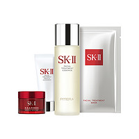 【单件低至483元】SKII 4件套体验装（神仙水75ml+滋润面霜15g+洁面20ml+面膜1片）